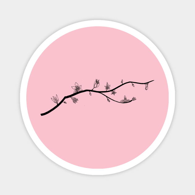 Cherry Blossoms Magnet by PsychedelicDesignCompany